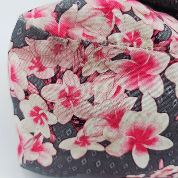 Jansport 25 Ltrs Diamond Plumeria Floral Pink and Gray School Backpack - Picture 6 of 16